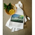 thumbnail image 2 of Venice Beach, California, Surfer in Wave, Gone Surfing (100% Cotton Tea Towel, Decorative Hand Towel, Kitchen and Home), 2 of 3