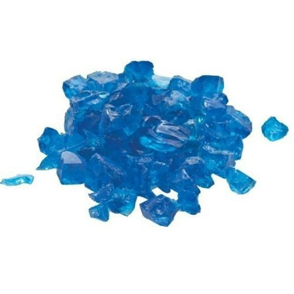0.5-0.75 in. Fire Glass, Aqua Blue
