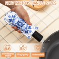 thumbnail image 3 of BaHomeck Pot Handle Holder Covers 4Pcs, Blue And White Porcelain Pattern With Floral Motifs Non Slip Heat-Resisting Pan Handle Covers For Home Kitchen Baking Cooking BBQ Cookwares,6×3In, 3 of 5