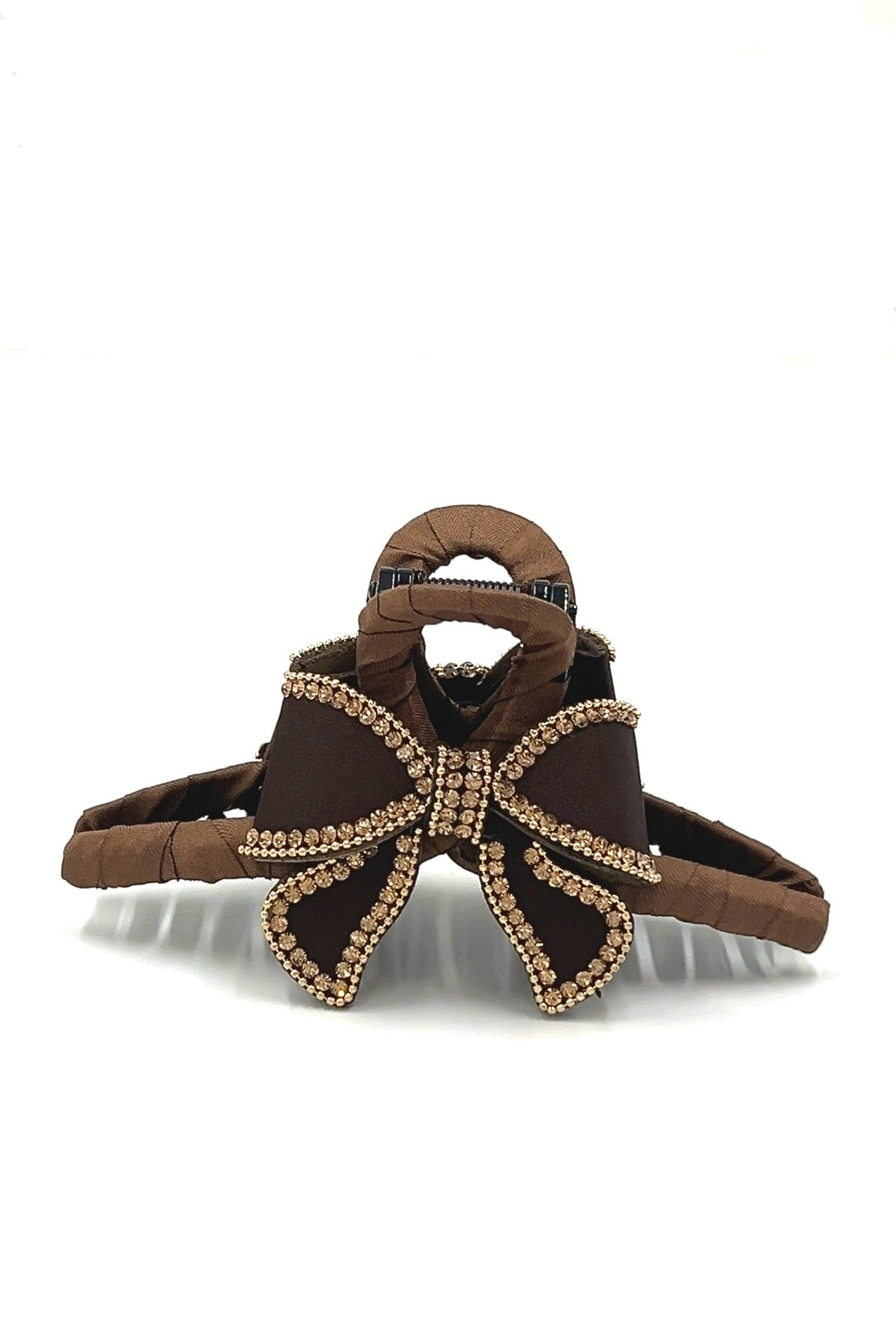 Chestnut Double Bow Hair Jaw