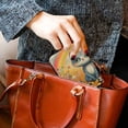 thumbnail image 6 of Leather Zipper Card Bag 4.7x3.1x0.8Inch Women's Card Bag Coin Purse Credit Card Bag Bank Card Bag Business Card Bag Coin Bag Big-eyed Rainbow Cat, 6 of 7
