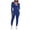 Blue, variant on LYXSSBYX 2 Piece Outfit for Women Fall and Spring Fashion Women Lady Split 2 Piece Sports Suit Set Casual Color Suit