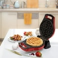thumbnail image 2 of Moss & Stone Belgian Waffle Maker, Electric Waffle Machine, Flipside & Non-Stick Grids, Temperature Control, Round Waffle (Red), 2 of 7