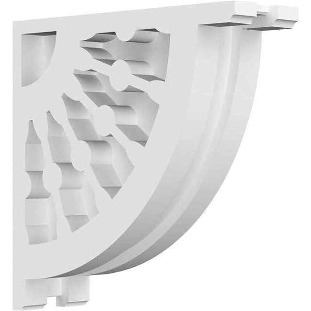 Ekena Millwork CORP01X06X06CW Corbeille de Roue de Wagon Classique - 6 x 1.87 x 6 Po.