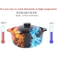 thumbnail image 5 of Casserole Clay  100oz Pot Heat-resistant Premium Ceramic Bowls Cooking Soup Black Glass Lid, 5 of 7
