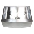thumbnail image 2 of 36-inch 16 Gauge Stainless Steel 16 Gauge Curved Farmhouse Apron Single Bowl Kitchen Sink, 2 of 5