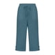 thumbnail image 4 of Pantalones de Lino Mujeres Outfits de Vacaciones Casual Elástico de la Cintura Cordón Suelto Recto Tubo Capris para la Playa de Verano, 4 of 5