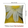 thumbnail image 4 of BANET Pillowcase  Daisy Yellow Floral Flowers Striped Square Throw Pillow Cover Protector Pillow Sham Pillow Case with Zipper Set of 2 12x12in, 4 of 7