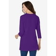 thumbnail image 2 of Woman Within Plus Size Perfect Three-Quarter Sleeve Crewneck Tunic, 2 of 5