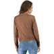 thumbnail image 5 of Chaqueta corta de motociclista Allegra K de Piel sintética asimétrica con cremallera frontal L marrón, 5 of 6
