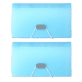 thumbnail image 1 of Organizador de archivos portátil pequeño en acordeón FloreceBien, paquete de 2 carpetas de archivos expandibles tamaño A6 con bolsillos, color azul, 1 of 5
