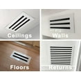 thumbnail image 5 of BUILDMART - 22x4 Modern AC Vent Cover - Decorative White Aluminum Air Vent - Standard Linear Slot Diffuser - Heating and Cooling Register Grille for Ceiling, Walls & Floors - Texas Buildmart, 5 of 9