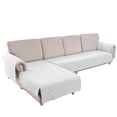 thumbnail image 2 of TOPCHANCES Waterproof L Shape Sofa Cover Couch Chair Cover Chaise Slipcover Settee Protector Mat for Pet Dog Kids (Off-white, Size: L ), 2 of 8
