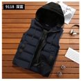 thumbnail image 2 of Chaleco para hombre, chaleco con capucha a la moda para hombre, chaqueta delgada, chaleco informal cálido sin mangas, chaleco grueso de otoño para hombre, impermeable para invierno, 2 of 4