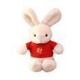 thumbnail image 2 of Suéter Rojo Muñeco de Conejo de Peluche Juguete de Peluche 15.8 Pulgadas Decoración de Festival Alto para Oficina Dormitorio Asiento de Coche Regalos Estilo B CUTICAT Muñeco Conejo, 2 of 8