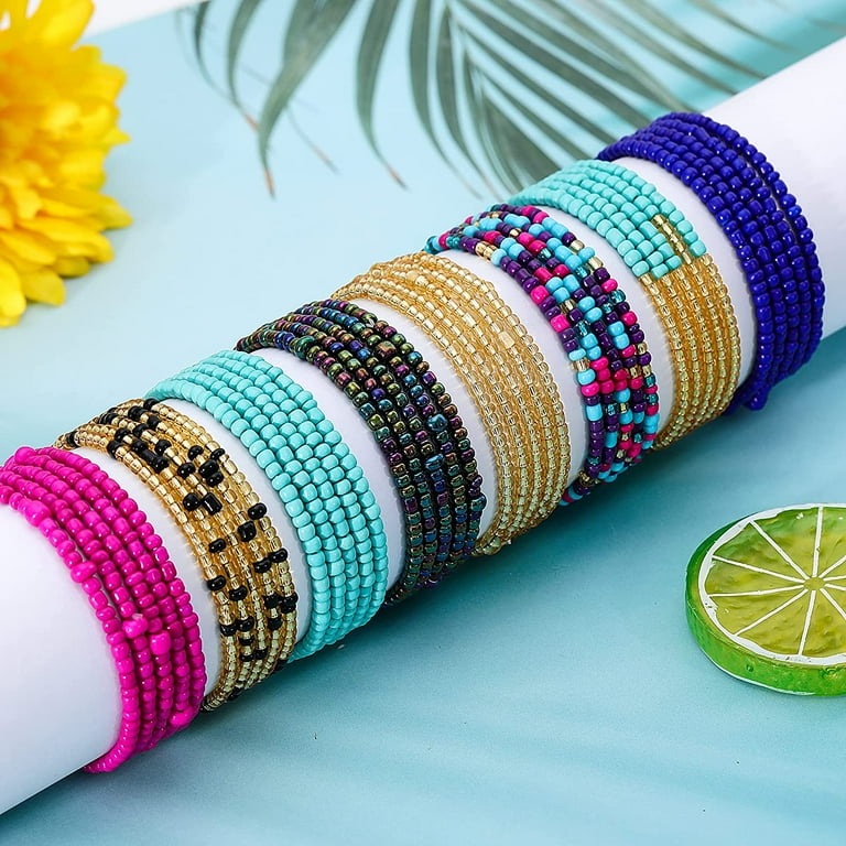 80cm Waist Beads for Women African Waist Beads Plus Size Layered Belly Bead Body Chain Waist Beads Colorful Waist Jewelry 8PCS