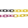 thumbnail image 1 of Mr. Chain Plastic Barrier Chain, Alternating Black/Yellow, 2-Inch Link Diameter, 100-Foot Length (50029-100), 1 of 2
