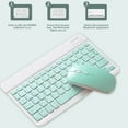 thumbnail image 3 of MesaSe Wireless Keyboard and Mouse Combo  Chargeable Up to 30 Days  2.4 GHz  Compact Mouse  with Shortcut Keys  Compatible with IOS  Android  TV  Windows  Laptop  PC  Green, 3 of 15