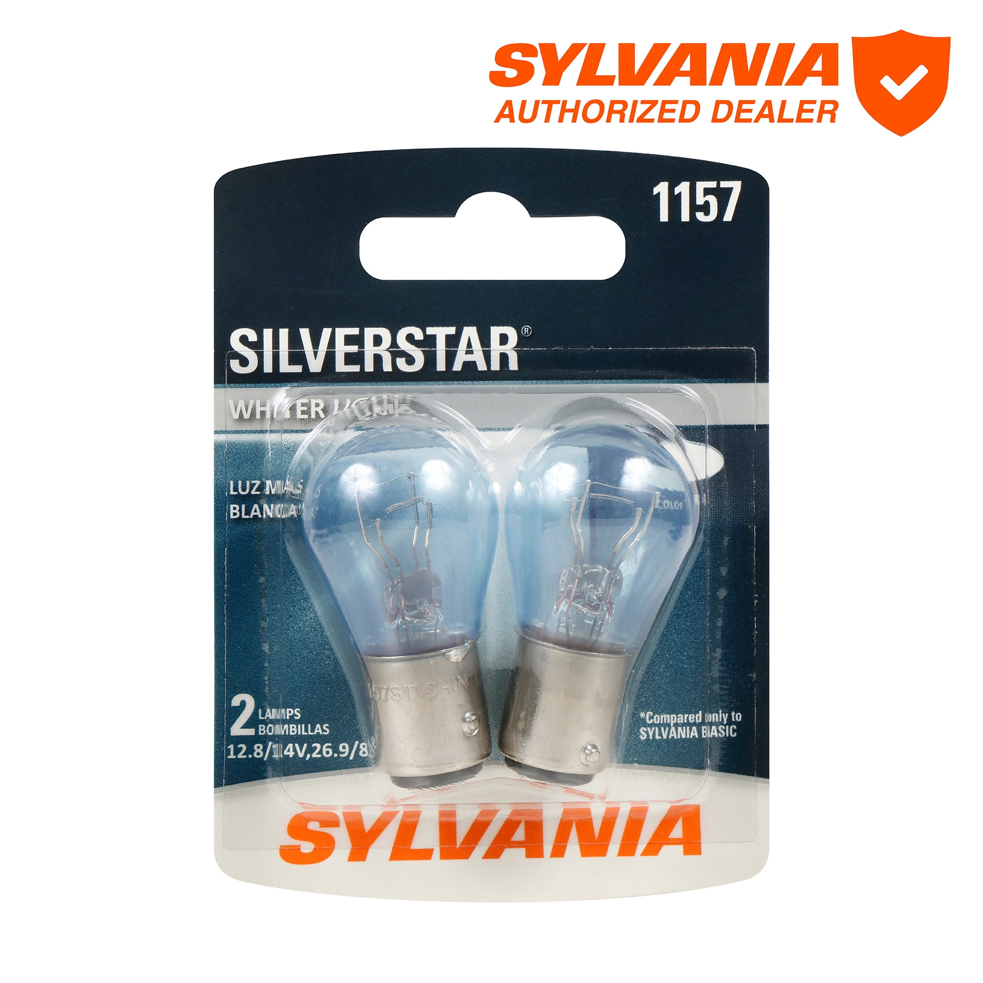 (2 pack) Sylvania 1157 SilverStar Mini Bulb, 2 Pack, Compatible with Multiple Cars