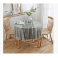 thumbnail image 3 of Mantel Redondo Para Mesa De Comedor color gris, 3 of 4