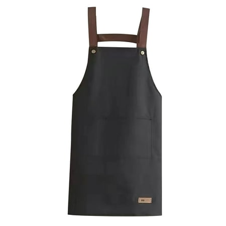 

Azhf New Arrivals Thin Home Cooking Kitchen Apron With Pockets Durable Dining Oilproof