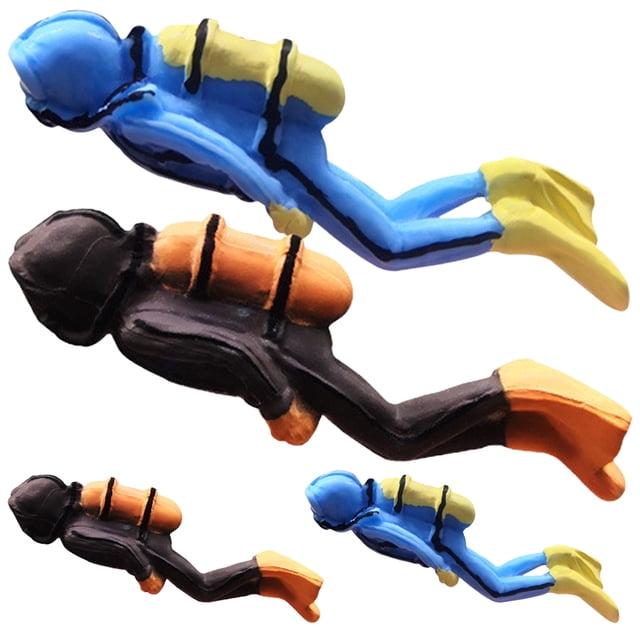 4 Pcs Figurines de Plongeur Mini Nageurs Figurines Modèle de Plongeur pour Table de Sable Miniature