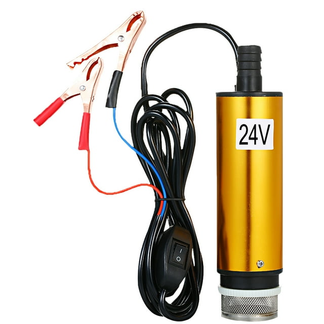 DC /24V Submersible Pump for Pumping Diesel Oil Water 51mm Water Oil Diesel Fuel Transfer Pump Refueling with Fliter Screen