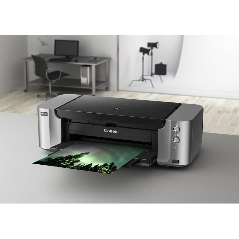 Canon PIXMA PRO-100 Professional Photo Printer, Gray, 1