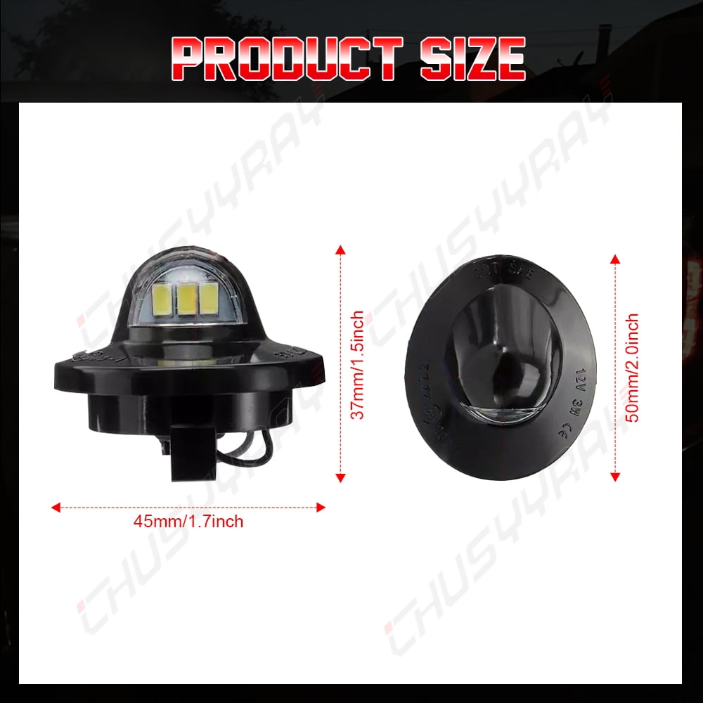 2Pcs LED License Plate Light Bulb Assembly Replacement For 1991-2004 Ford Explorer