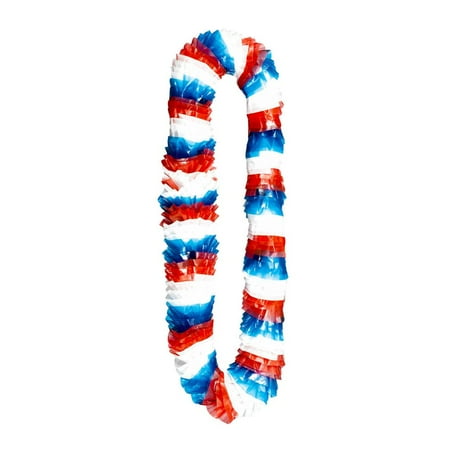 Patriotic Poly Lei (Each) - Party Supplies