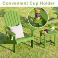 thumbnail image 5 of Y&M Adirondack Chair, Lime Fire Pit Chairs, Outdoor Patio Chairs with Cup Holder, Weather Resistant HDPE Wooden Textured Patio Chairs, Perfect for Garden, Lawn, Deck, or Poolside, 5 of 7