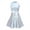Holographic Silver - Turtleneck, variant on Women's 2Piece Metallic Outfit Shiny Off Shoulder Crop Top + Silver Mini Skirt Dress Alien Costume Rave Clubwear S Holographic Silver - Turtleneck