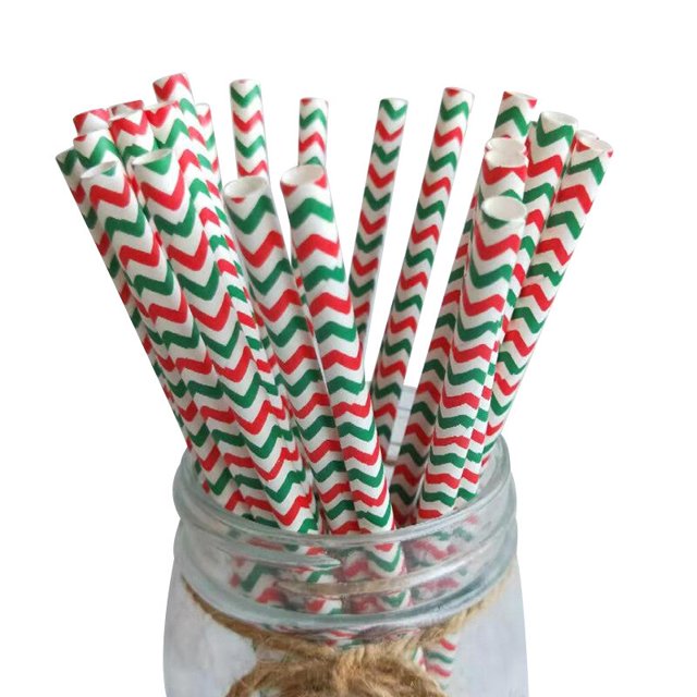 Pajitas de papel de Navidad de 25 piezas, Pajita de copo de nieve para beber, decoraciones de Feliz Navidad para el hogar, fiesta de año nuevo, suministro de Noel, 2023