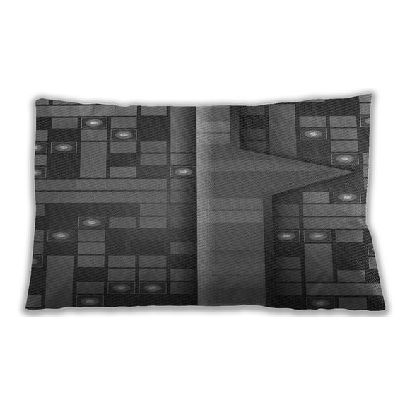 Ahgly Company Indoor Rectangular Contemporary Lumbar Throw Pillow, 13 inch by 19 inch