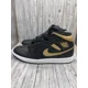 thumbnail image 1 of Ni - ke Ni - ke Air Jordan 1 Mid Men Shoes Black-Metallic Gold DQ8426-071 Men 13 No Box Lid, 1 of 5