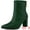 Dark Green, variant on DARING DIVA Women's Pointed Toe Back Zip Block Heel Ankle Boots Burgundy 10