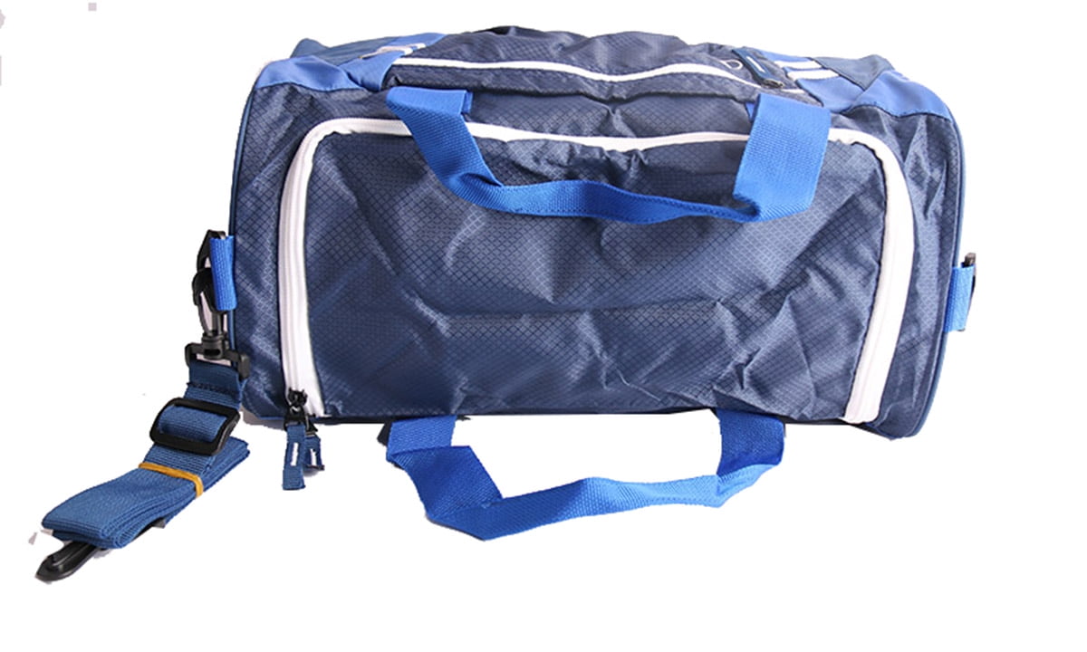 The versatile .18 inch duffel is a must-have for all your travel, gym, and everyday activities. Crafted from durable 420D and rip-stop polyester, this duffel can easily withstand daily wear and tear. Its compact size of 18in W x10in D x9.3in H makes it a convenient option for carrying and storing your essentials while still offering ample space.

Featuring a “U” shape zippered main compartment for easy access, along with front zipper pocket and side mesh pockets for additional storage, this duffel provides versatile organization options. The two sides webbing handles and adjustable shoulder strap ensure comfortable carrying, while the sturdy construction guarantees long-lasting use. Perfect for the gym, weekend trips, or everyday use, this duffel is a reliable companion for all your storage and transportation needs.

Lightweight and spacious, this duffel combines durability and functionality for a practical and stylish solution. Whether you're on the go or simply need a reliable bag, this duffel is the ideal choice. Trust in its quality materials and thoughtful design for a reliable companion in all your adventures. Description by ChatGPT.