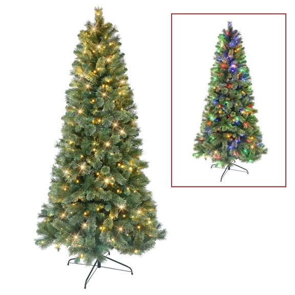 Puleo International 7.5 ft Pre-Lit Montana Artificial Pine Tree