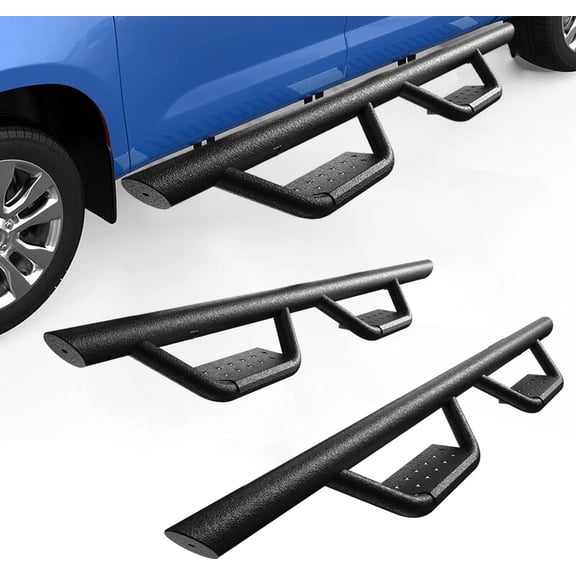 Drop Running Boards for 2007-2021 Toyota Tundra CrewMax, Side Steps Nerf Bars, Black Truck Running Boards