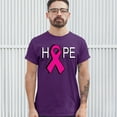 thumbnail image 3 of Tee Hunt Hope Breast Cancer Awareness Ribbon T-Shirt, Purple, X-Large, 3 of 5