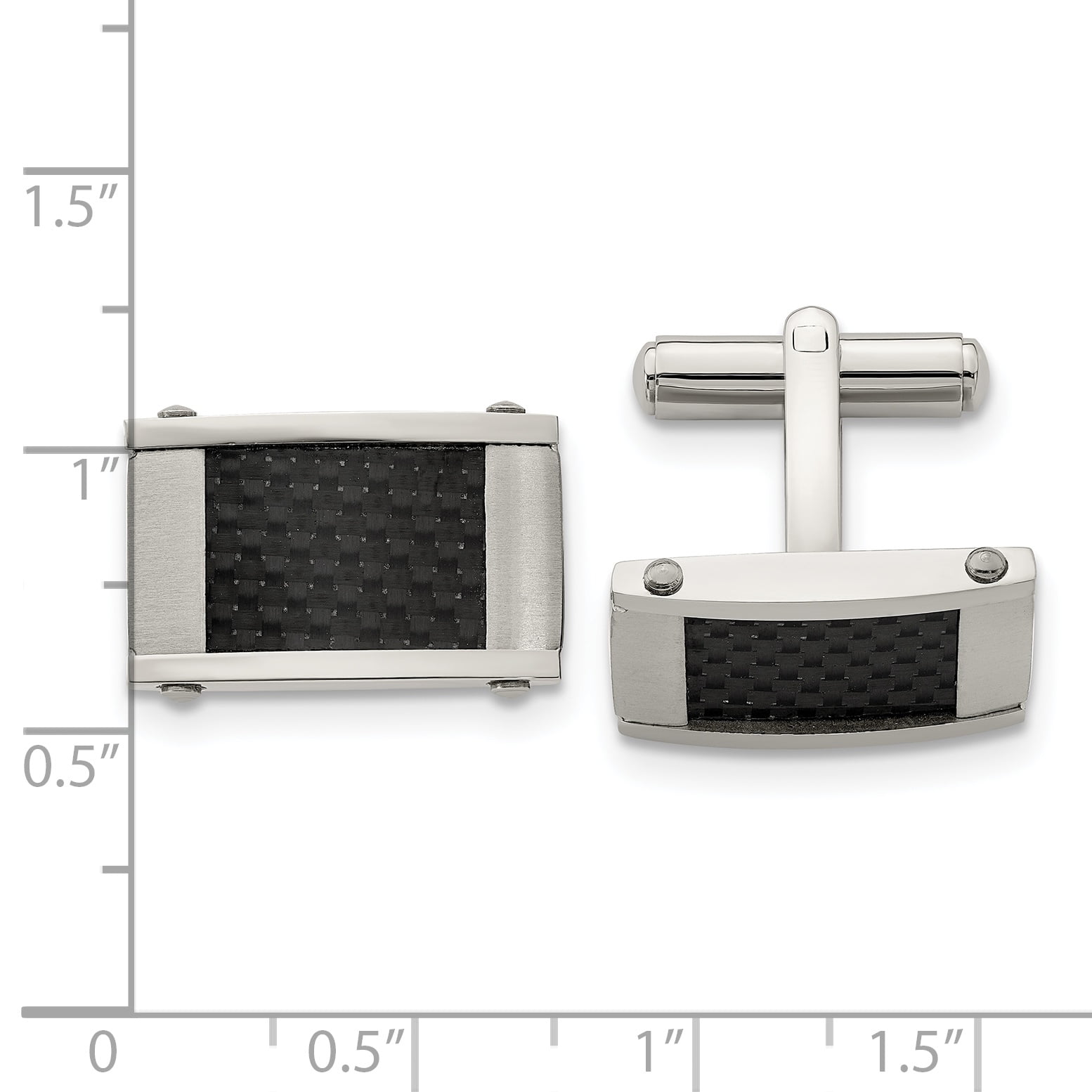 ICE CARATS Stainless Steel Brushed Cufflinks Man Cuff Link Fashion Jewelry Gift for Dad Mens for Him