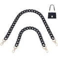 thumbnail image 1 of 2 cadenas acrílicas para bolso, 2 estilos, negras, planas, para bolso o cartera, 20-40 cm, repuesto para bolsos de mano., 1 of 9