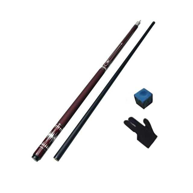 jinwen Queue de Billard 1/2 Segmentée avec Gant pour Pratique Bar Bureau Rouge