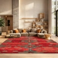 thumbnail image 4 of SAFAVIEH Tucson Jimmy Oriental Machine Washable Area Rug, Rust/Green, 8' x 10', 4 of 14
