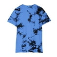 thumbnail image 5 of Scyoekwg Summer Outfits for Women 2 Piece Casual Loose Tracksuit Tie Dyed Sweatsuits Sets Trendy Short Sleeve Round Neck Tops Shorts Matching Set Women (Blue,XXXL), 5 of 5