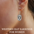thumbnail image 5 of 3 Pairs Dangle Cowgirl Cap Earrings Stylish Mini Western Hat Earrings Ear Jewelry, 5 of 6