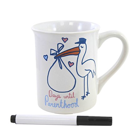 Tabletop Baby Countdown Dry Erase Mug Stoneware Marker Stork 6010056