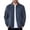 Navy #21, variant on Faux Suede Zip Bomber Jacket Men Turn‑Down Collar Side Pockets Classic Casual Coat for Fall Winter Business Casual Daily Wear