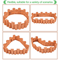 thumbnail image 3 of Yaheetech Set of 2 Outdoor Wooden Short Fence for Decorative Garden, Brown, 3 of 9