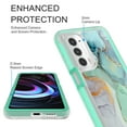 thumbnail image 3 of Motorola Edge 2021 Case, Rosebono Hybrid Graphic Design Pattern Hard Back Pannel Cover Case For Motorola Edge 2021 (Green Marble), 3 of 4
